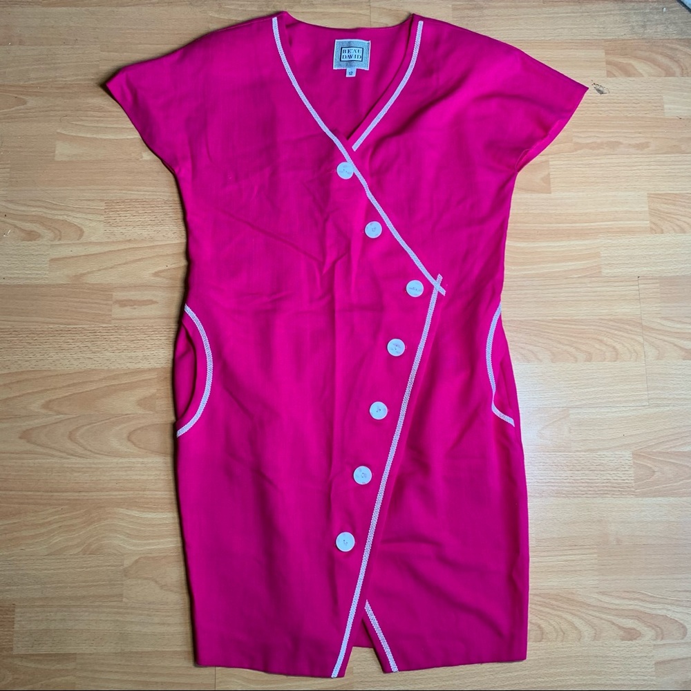 Vintage Beau David pink dress with buttons
